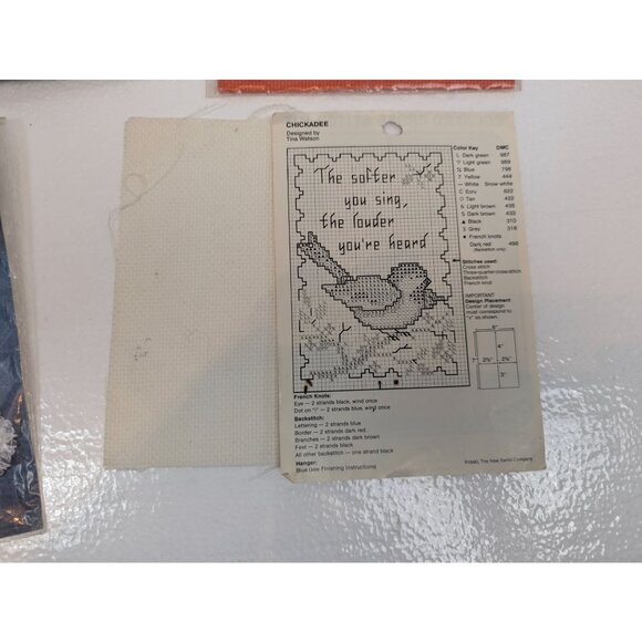 Assorted Vintage Mini Counted Cross Stitch Kits & Supplies Christmas Lamb Giving - Picture 6 of 8